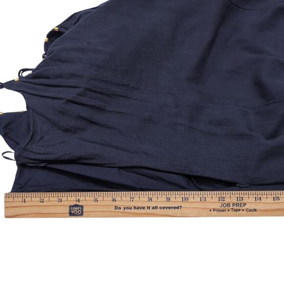 Calypso St. Barth Maxi Dress Womens Size XXL Navy Blue Flowy Linen Blend NEW NWT - Picture 16 of 16